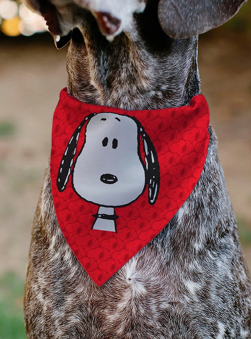 Peanuts Snoopy Face and Profile Slip On Collar Pet Bandana - Bandana Only