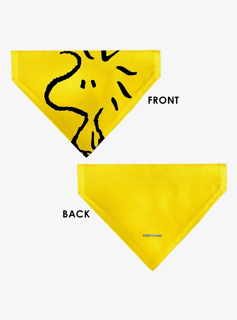 Peanuts Woodstock Pose Close Up Slip On Collar Pet Bandana - Bandana Only
