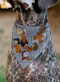 Peanuts Gang Floating Astronauts Group Slip On Collar Pet Bandana - Bandana Only