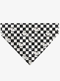 Peanuts Snoopy Smiling Face Checker Slip On Collar Pet Bandana - Bandana Only