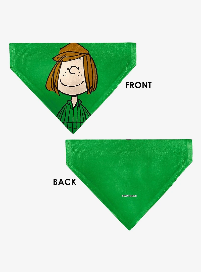 Peanuts Peppermint Patty Smiling Face Slip On Collar Pet Bandana - Bandana Only