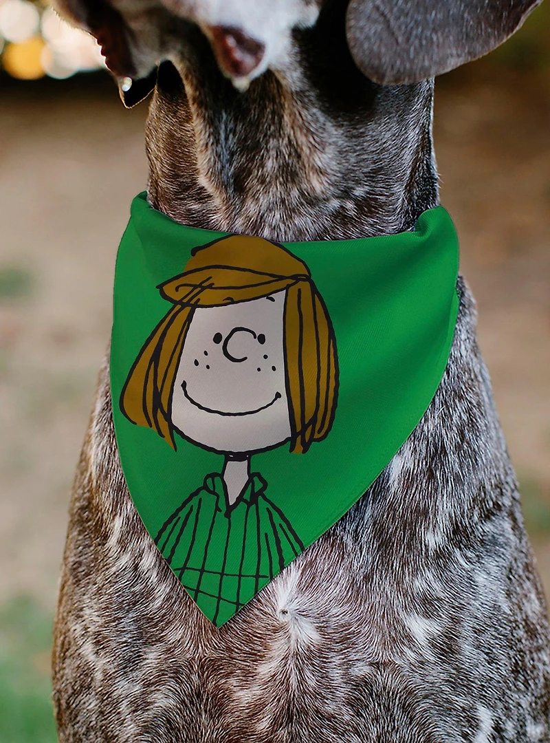 Peanuts Peppermint Patty Smiling Face Slip On Collar Pet Bandana - Bandana Only