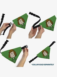 Peanuts Peppermint Patty Smiling Face Slip On Collar Pet Bandana - Bandana Only
