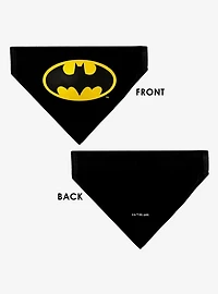 DC Comics Batman Shield Logo Black Slip On Collar Pet Bandana - Bandana Only