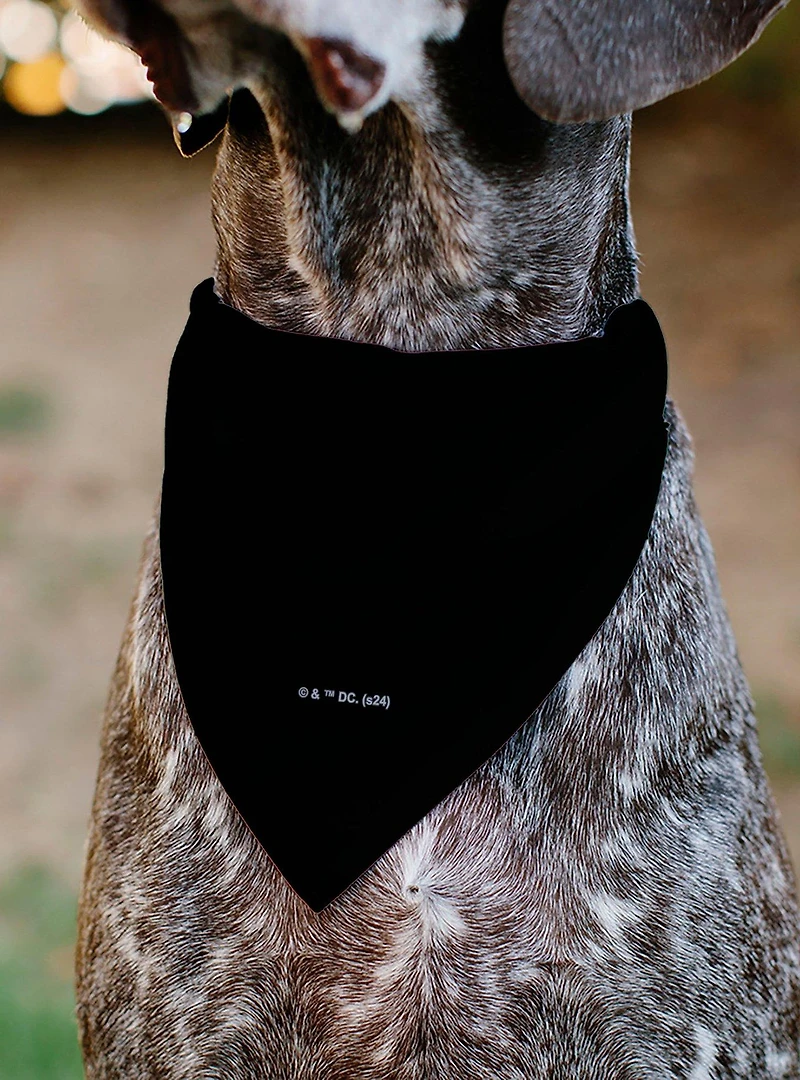DC Comics Batman Shield Logo Black Slip On Collar Pet Bandana - Bandana Only