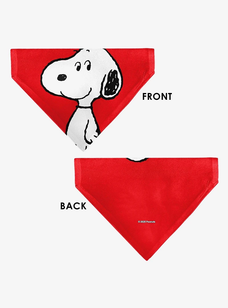 Peanuts Snoopy Smiling Face Slip On Collar Pet Bandana - Bandana Only