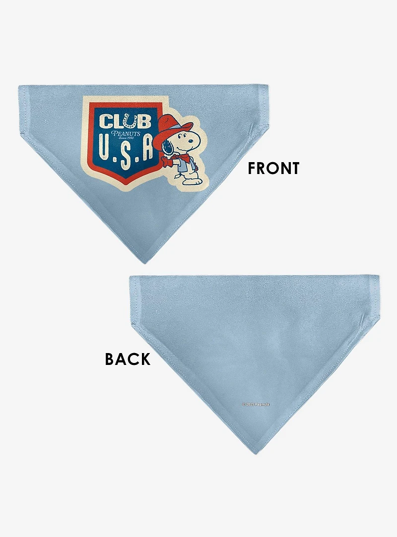 Peanuts Snoopy Cowboy USA Slip On Collar Pet Bandana - Bandana Only