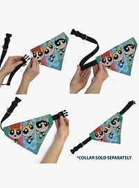 The Powerpuff Girls Flight Pose Slip On Collar Pet Bandana - Bandana Only