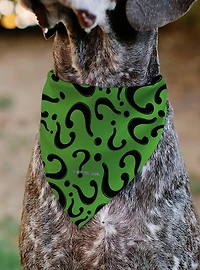 DC Comics The Riddler Question Mark Scattered Black Slip On Collar Pet Bandana - Bandana Only