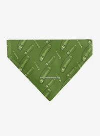 Rick and Morty Pickle Rick Pose Scattered Slip On Collar Pet Bandana - Bandana Only