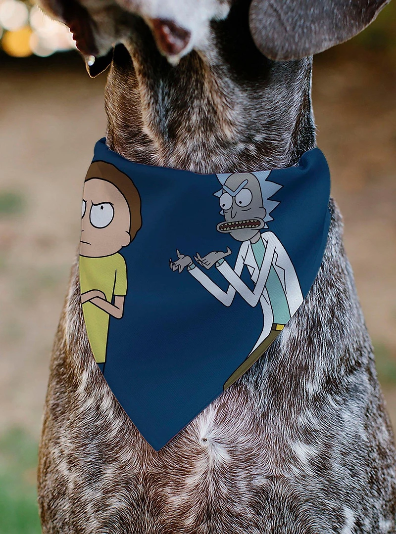 Rick and Morty Arms Crossed Pose Slip On Collar Pet Bandana - Bandana Only