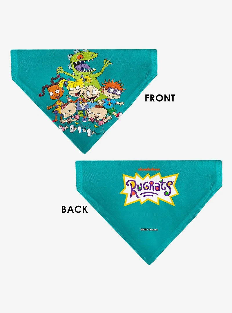 Rugrats Kids Group Pose and Title Slip On Collar Pet Bandana - Bandana Only