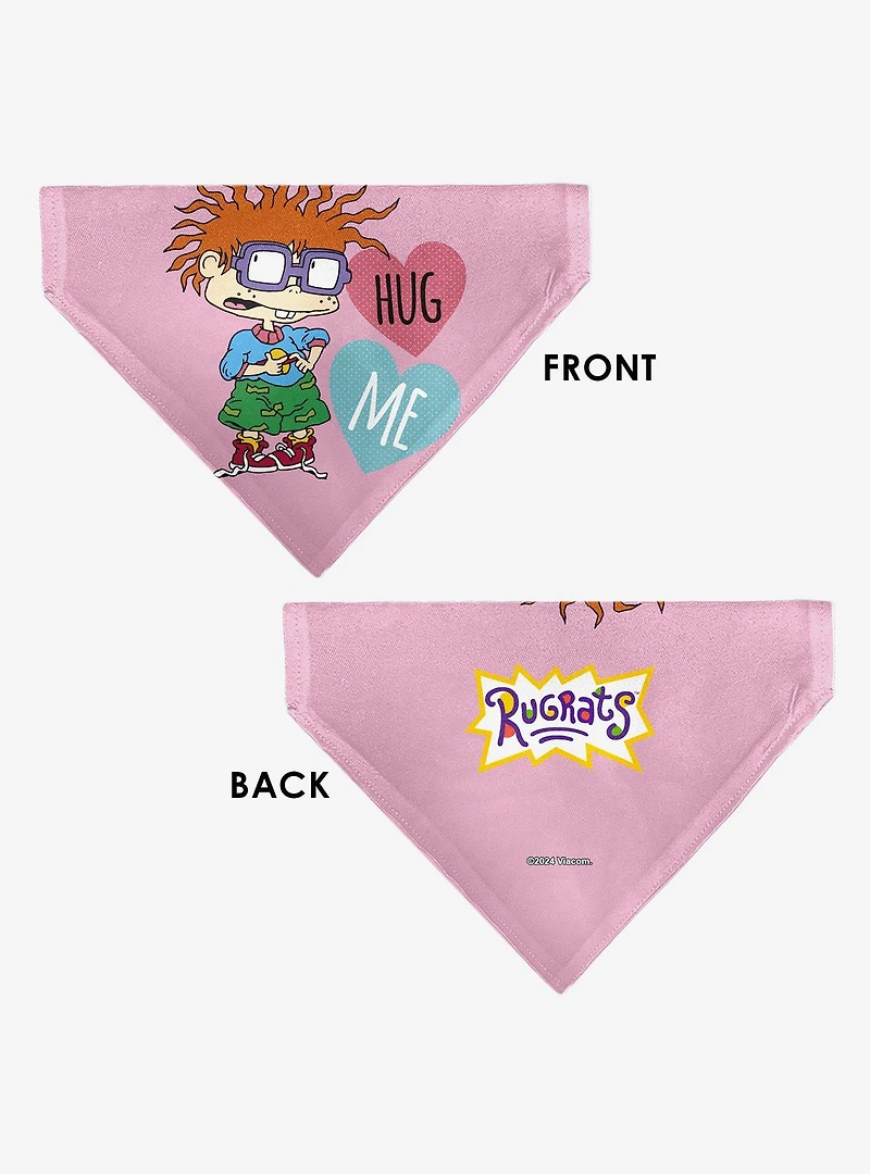 Rugrats Chuckie Hug Me Hearts Pose Slip On Collar Pet Bandana - Bandana Only