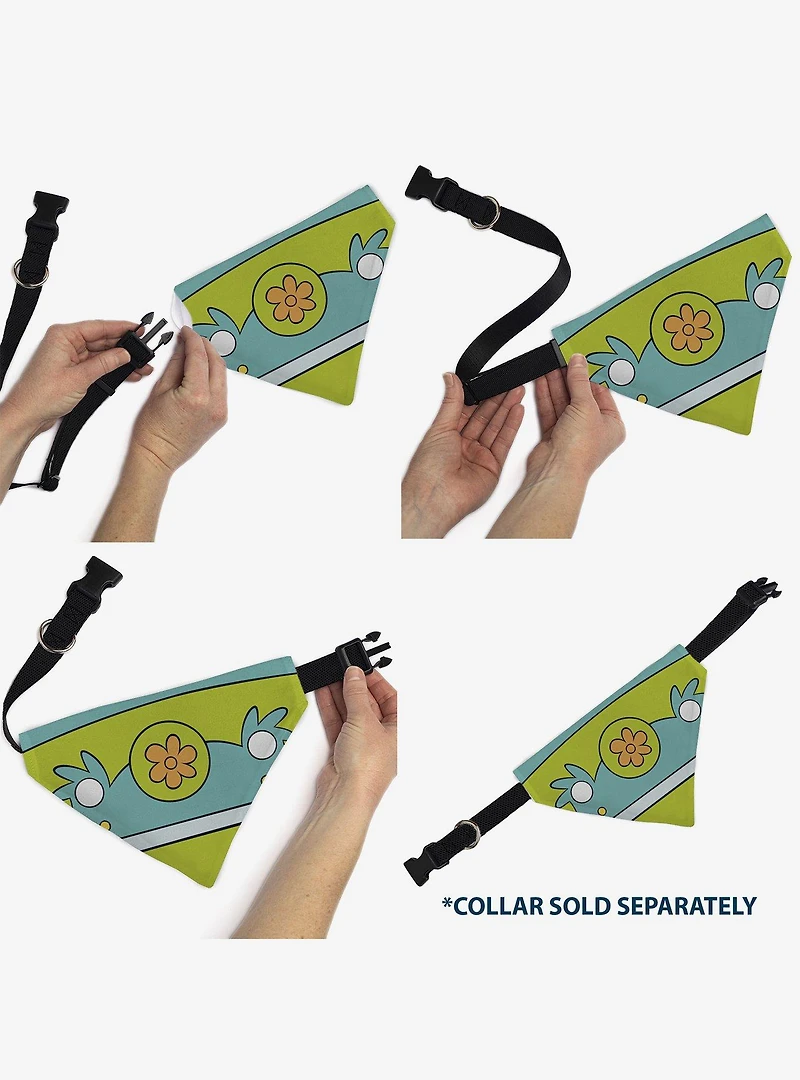 Scooby-Doo! The Mystery Machine Logo Slip On Collar Pet Bandana - Bandana Only