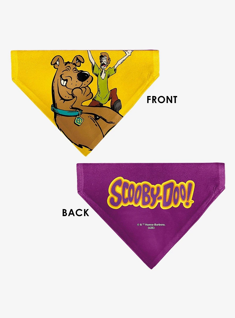 Scooby-Doo! and Shaggy Screaming Pose Slip On Collar Pet Bandana - Bandana Only