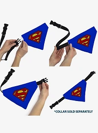 DC Comics Superman Shield Logo Slip On Collar Pet Bandana - Bandana Only