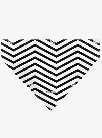 Barbie Script Heart Chevron Black Slip On Collar Pet Bandana - Bandana Only