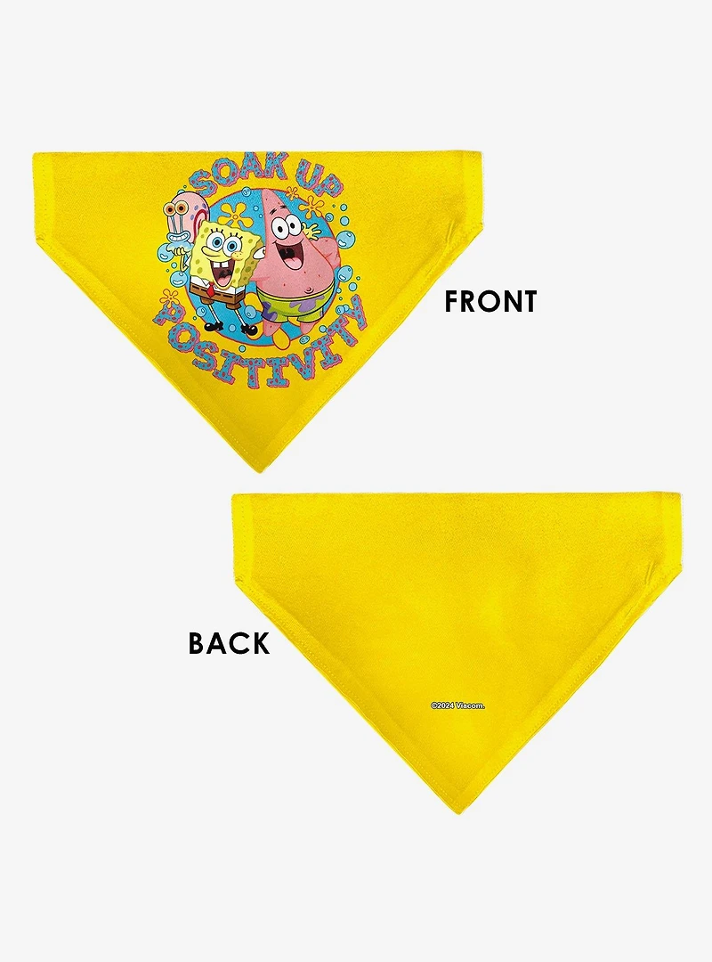 SpongeBob SquarePants and Friends Soak Up Positivity Slip On Collar Pet Bandana - Bandana Only