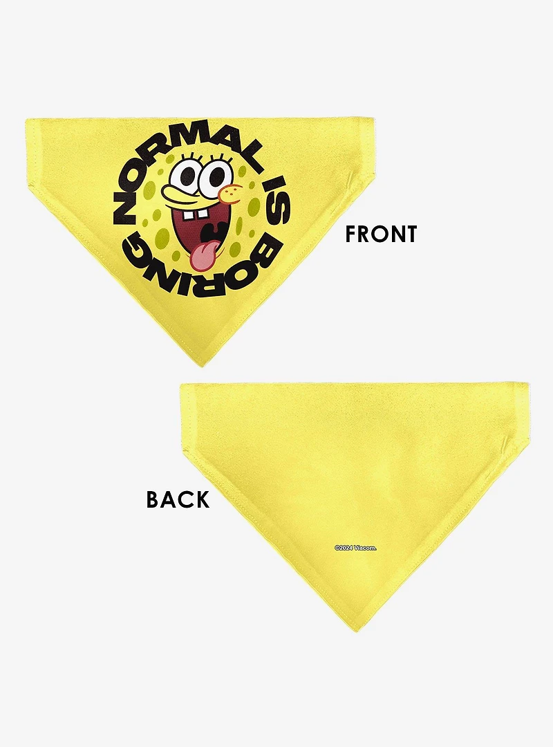 SpongeBob SquarePants Normal Is Boring Pose Slip On Collar Pet Bandana - Bandana Only