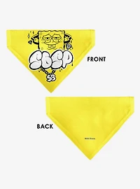 SpongeBob SquarePants Spsp $B Chain Pose Slip On Collar Pet Bandana - Bandana Only
