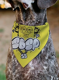 SpongeBob SquarePants Spsp $B Chain Pose Slip On Collar Pet Bandana - Bandana Only