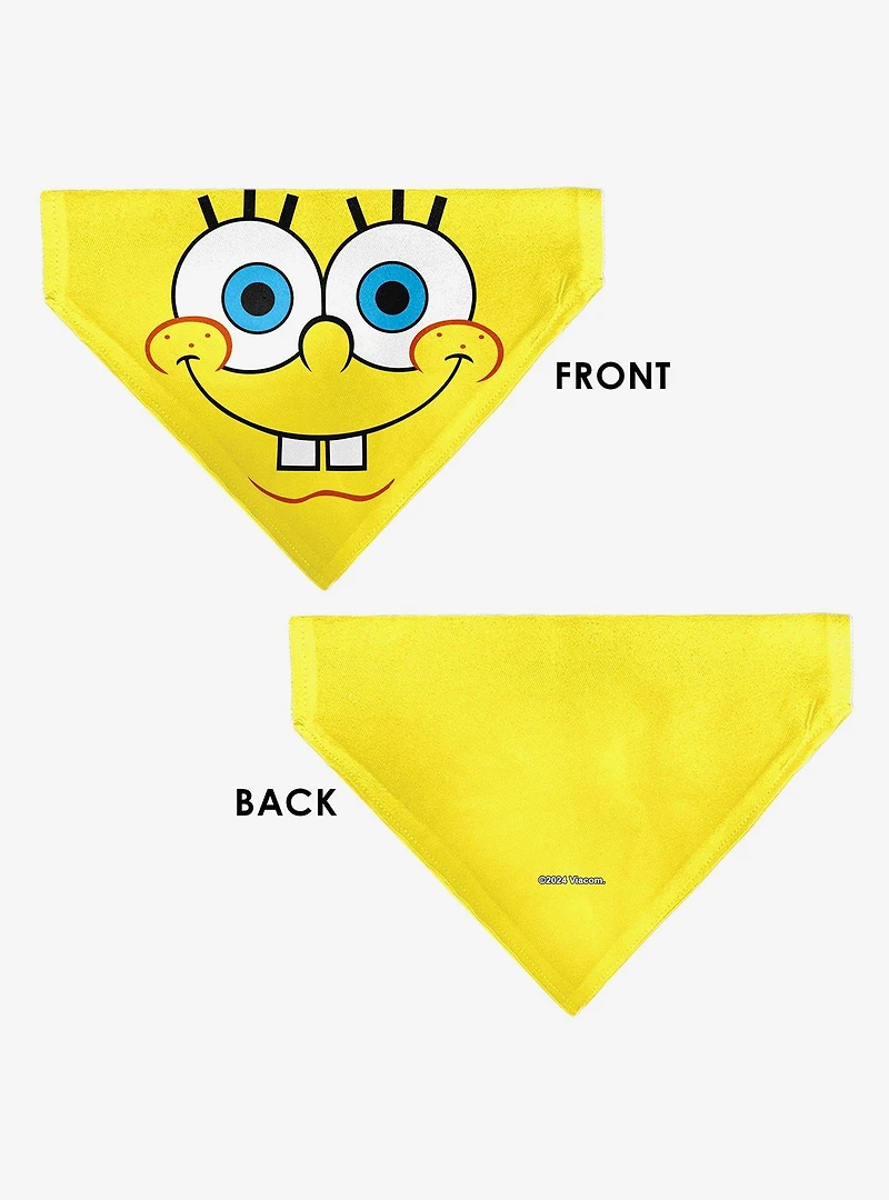 SpongeBob SquarePants Face Slip On Collar Pet Bandana - Bandana Only