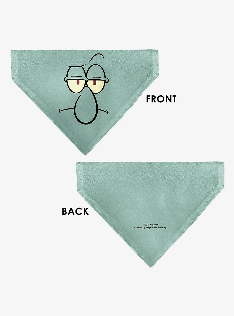 SpongeBob SquarePants Squidward Character Slip On Collar Pet Bandana - Bandana Only