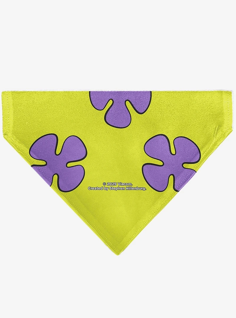 SpongeBob SquarePants Patrick Star Shorts Flower Slip On Collar Pet Bandana - Bandana Only