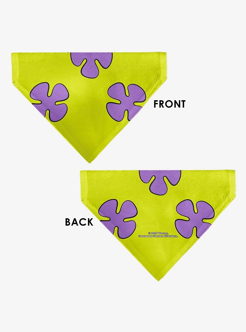 SpongeBob SquarePants Patrick Star Shorts Flower Slip On Collar Pet Bandana - Bandana Only