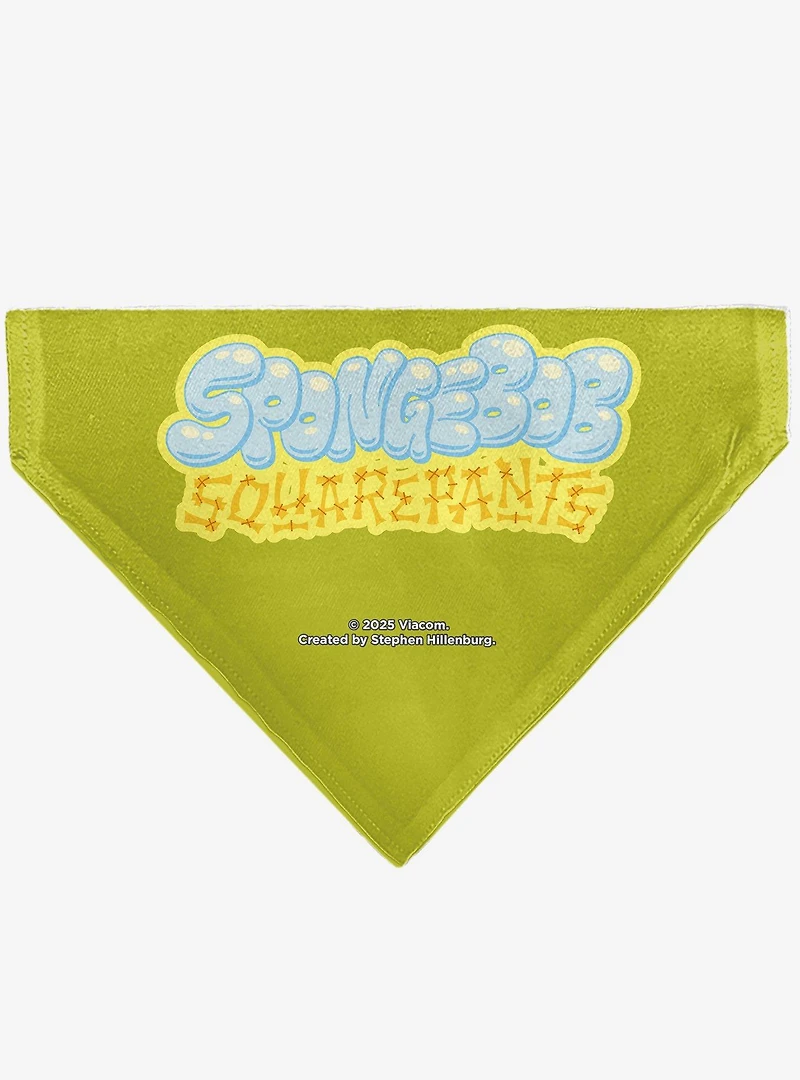 SpongeBob SquarePants Excited Smile Expression Slip On Collar Pet Bandana - Bandana Only