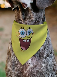 SpongeBob SquarePants Excited Smile Expression Slip On Collar Pet Bandana - Bandana Only
