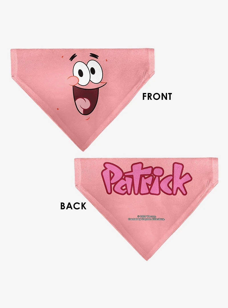 SpongeBob SquarePants Patrick Star Smiling Face Slip On Collar Pet Bandana - Bandana Only