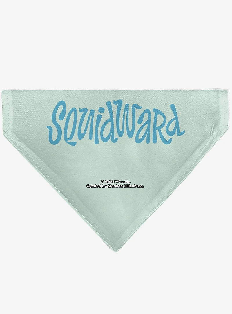 SpongeBob SquarePants Squidward Frowning Face Slip On Collar Pet Bandana - Bandana Only
