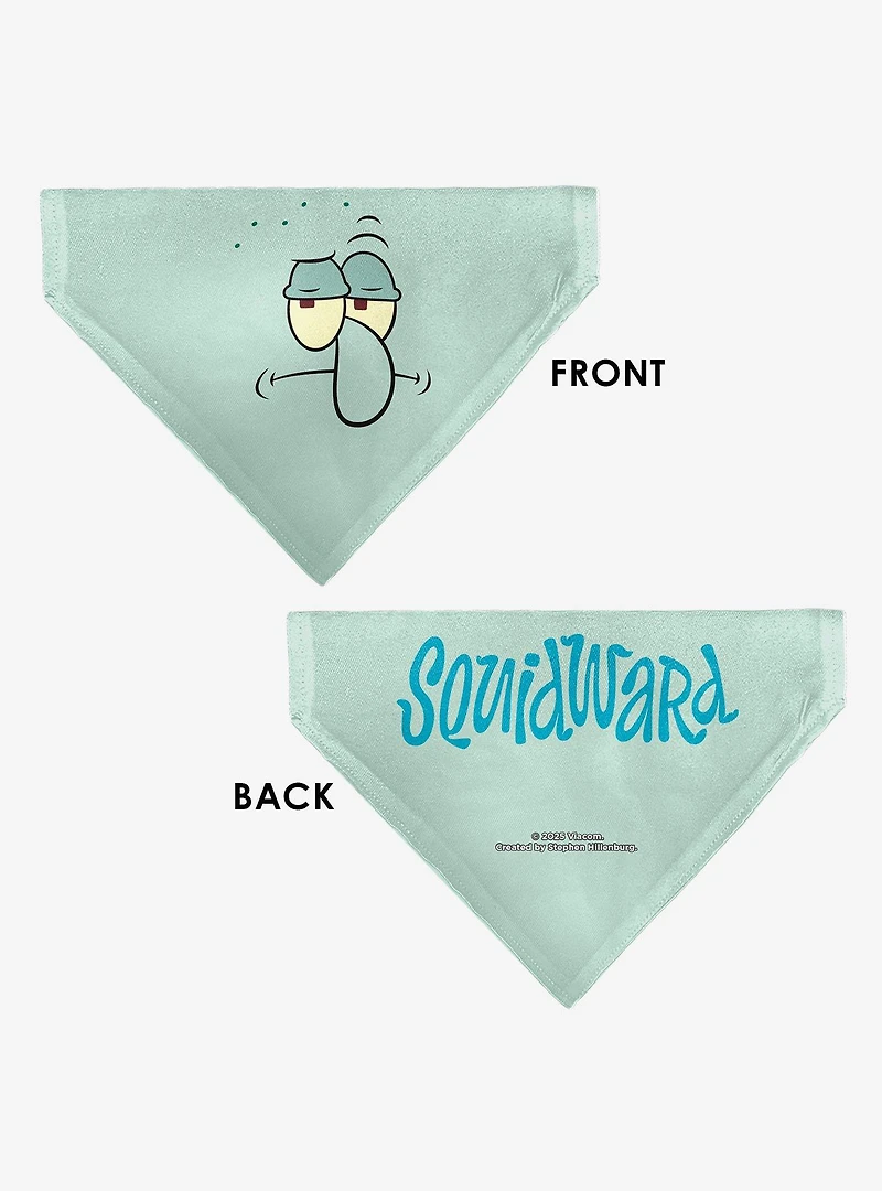SpongeBob SquarePants Squidward Frowning Face Slip On Collar Pet Bandana - Bandana Only