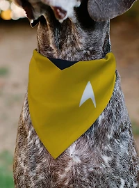 Star Trek Original Series Captain Kirk Golden Uniform Slip On Collar Pet Bandana - Bandana Only