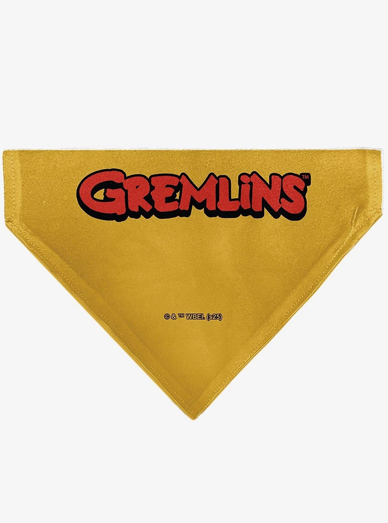 Gremlins Stripe 84 Face and Gremlins Title Slip On Collar Pet Bandana - Bandana Only