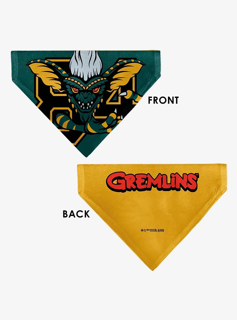 Gremlins Stripe 84 Face and Gremlins Title Slip On Collar Pet Bandana - Bandana Only