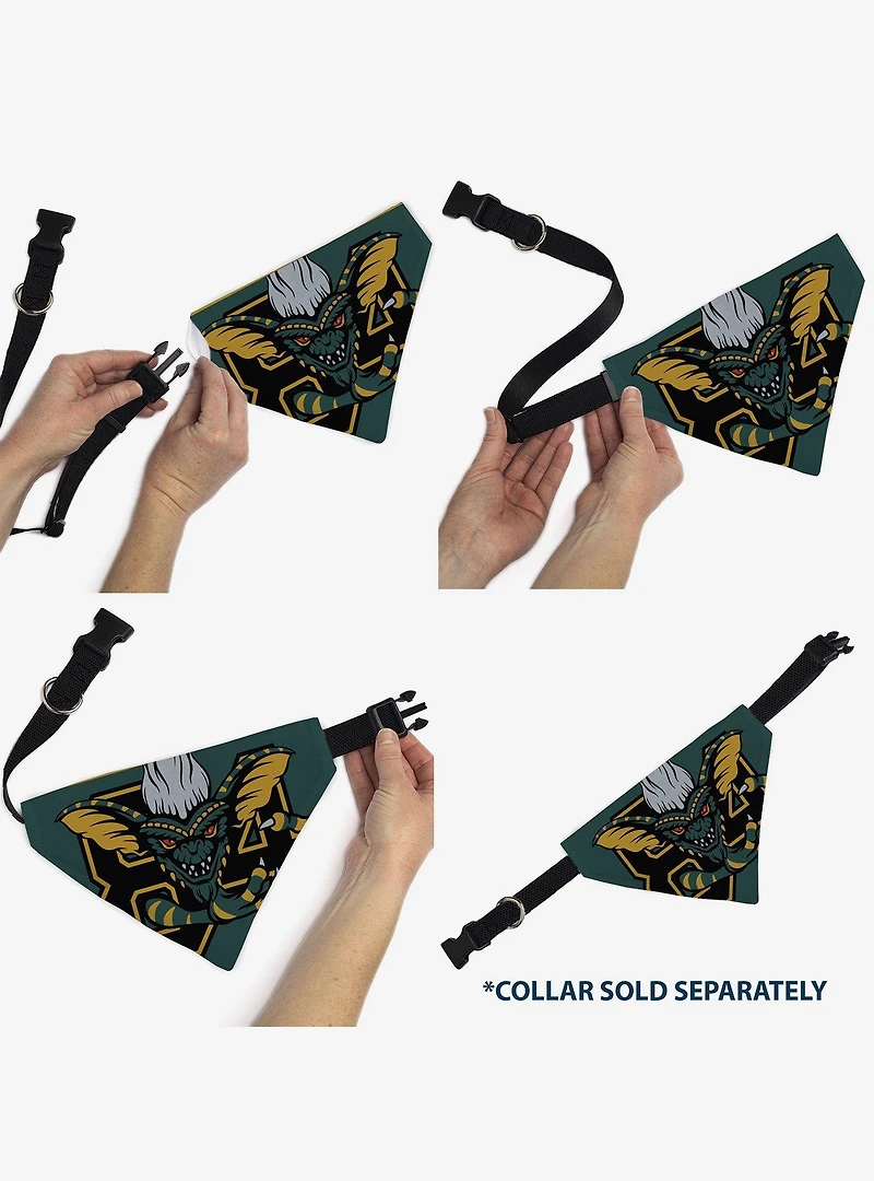 Gremlins Stripe 84 Face and Gremlins Title Slip On Collar Pet Bandana - Bandana Only