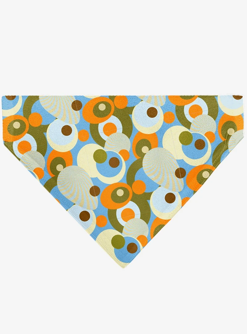 Scooby-Doo! SD Dog Tag Retro Dots Multi Slip On Collar Pet Bandana - Bandana Only