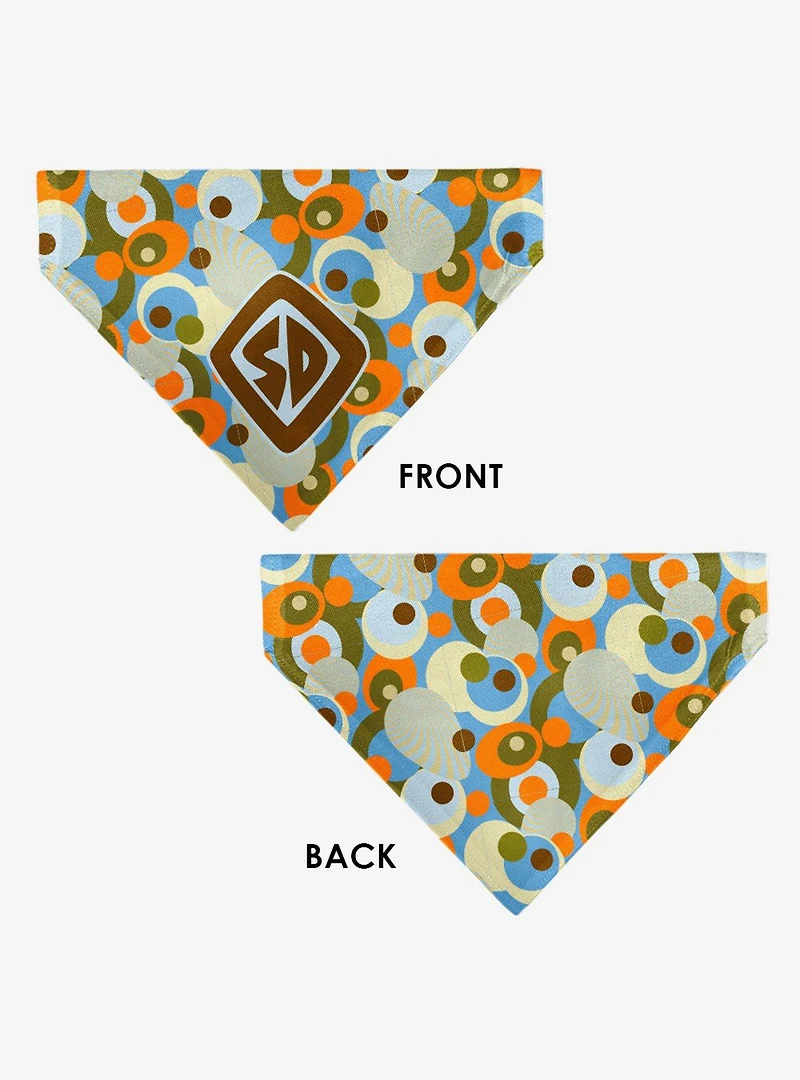 Scooby-Doo! SD Dog Tag Retro Dots Multi Slip On Collar Pet Bandana - Bandana Only
