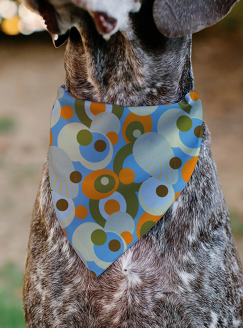 Scooby-Doo! SD Dog Tag Retro Dots Multi Slip On Collar Pet Bandana - Bandana Only