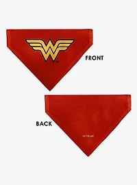 DC Comics Wonder Woman WW Logo Slip On Collar Pet Bandana - Bandana Only