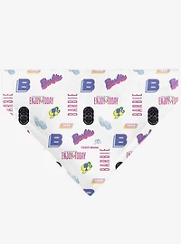Barbie Enjoy Today Text and Icons Collage Slip On Collar Pet Bandana - Bandana Only