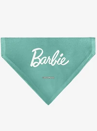 Barbie Paw Print Icons and Script Multi Pastel Slip On Collar Pet Bandana - Bandana Only