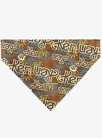 Barbie Ken Text Logo and IconsMulti Color Slip On Collar Pet Bandana - Bandana Only