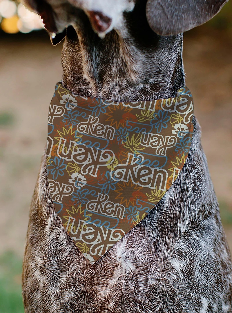 Barbie Ken Text Logo and IconsMulti Color Slip On Collar Pet Bandana - Bandana Only