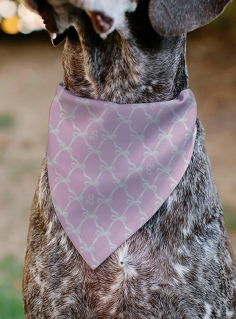 Barbie Bow and B Monogram Slip On Collar Pet Bandana - Bandana Only