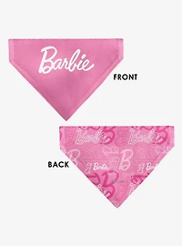 Barbie Script and B Icon Collage Slip On Collar Pet Bandana - Bandana Only