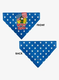 Betty Boop Americana Soldier Salute Pose and Stars Slip On Collar Pet Bandana - Bandana Only