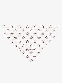 Betty Boop Face Heart and Text Stars Red Slip On Collar Pet Bandana - Bandana Only
